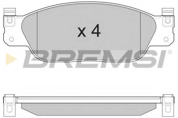 Комплект тормозных колодок, дисковый тормоз BREMSI BP2933