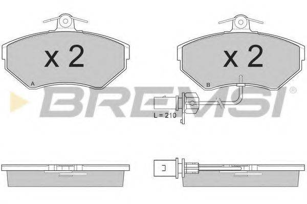 Комплект тормозных колодок, дисковый тормоз BREMSI BP2935