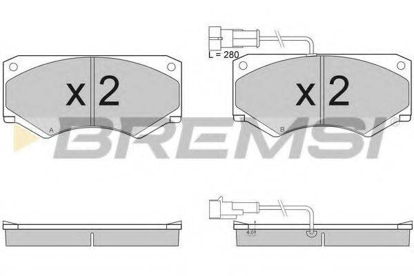 BREMSI BP2948 Комплект тормозных колодок, дисковый тормоз