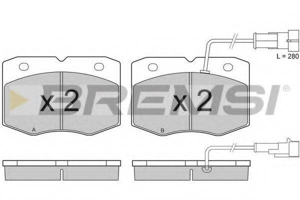BREMSI BP2949 Комплект тормозных колодок, дисковый тормоз
