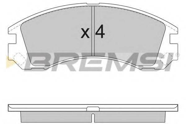Комплект тормозных колодок, дисковый тормоз BREMSI BP2953