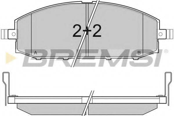 Комплект тормозных колодок, дисковый тормоз BREMSI BP3007