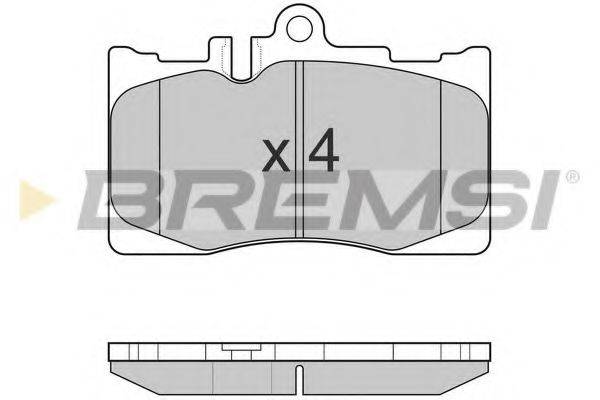 Комплект тормозных колодок, дисковый тормоз BREMSI BP3021