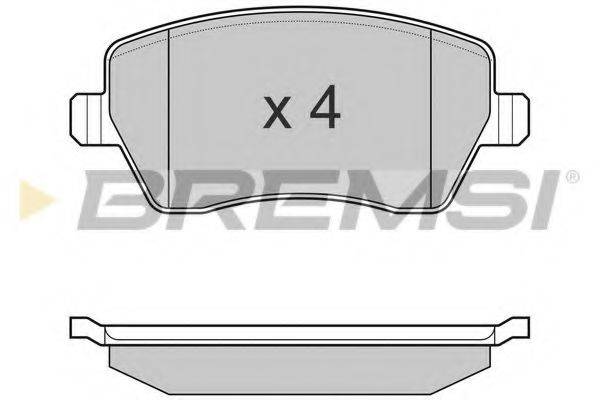 BREMSI BP3026 Комплект тормозных колодок, дисковый тормоз