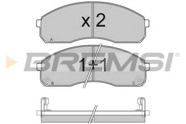 Комплект тормозных колодок, дисковый тормоз BREMSI BP3039