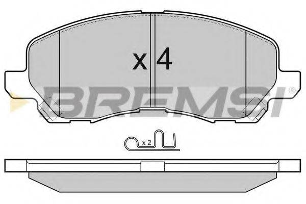 Комплект тормозных колодок, дисковый тормоз BREMSI BP3080