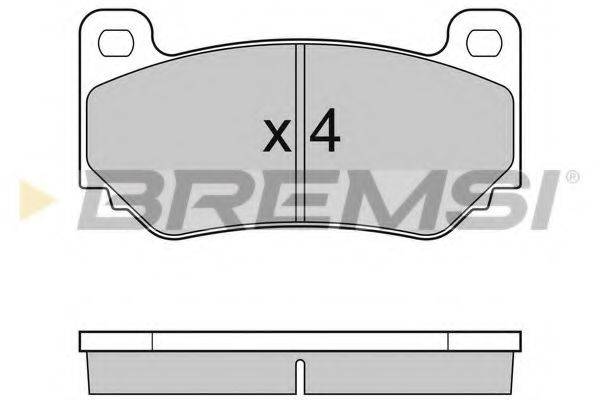 Комплект тормозных колодок, дисковый тормоз BREMSI BP3104