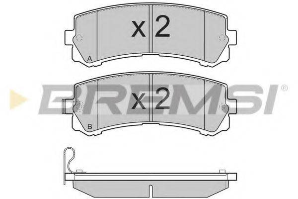Комплект тормозных колодок, дисковый тормоз BREMSI BP3276