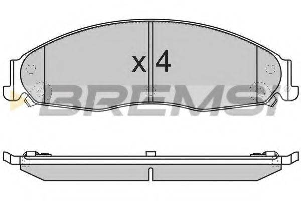 BREMSI BP3344 Комплект тормозных колодок, дисковый тормоз