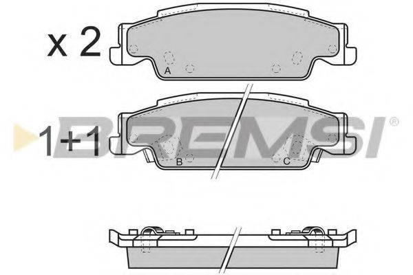 BREMSI BP3345 Комплект тормозных колодок, дисковый тормоз