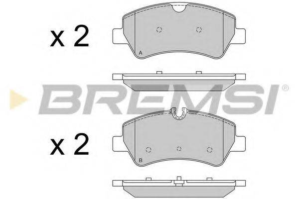 Комплект тормозных колодок, дисковый тормоз BREMSI BP3526