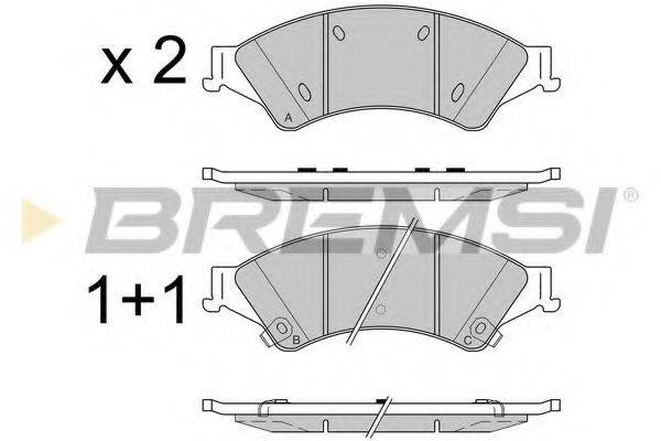 BREMSI BP3527 Комплект тормозных колодок, дисковый тормоз