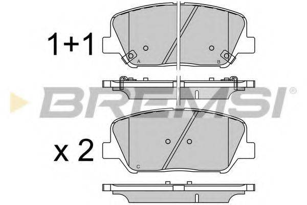 BREMSI BP3530 Комплект тормозных колодок, дисковый тормоз