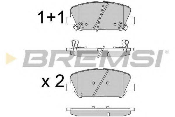 Комплект тормозных колодок, дисковый тормоз BREMSI BP3531