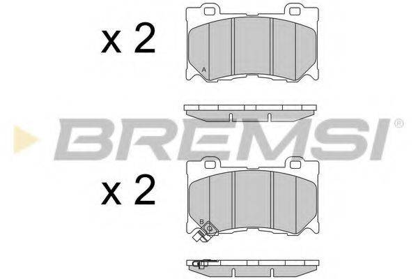 Комплект тормозных колодок, дисковый тормоз BREMSI BP3540