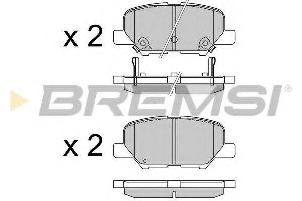 BREMSI BP3555 Комплект тормозных колодок, дисковый тормоз
