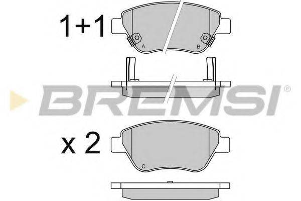BREMSI BP3577 Комплект тормозных колодок, дисковый тормоз
