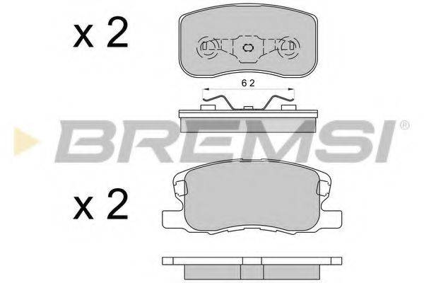 BREMSI BP3578 Комплект тормозных колодок, дисковый тормоз