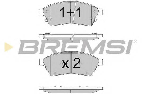 Комплект тормозных колодок, дисковый тормоз BREMSI BP3595