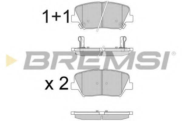 BREMSI BP3596 Комплект тормозных колодок, дисковый тормоз