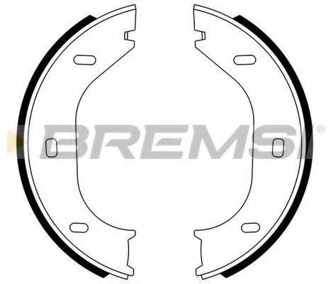 Комплект тормозных колодок, стояночная тормозная система BREMSI GF0001