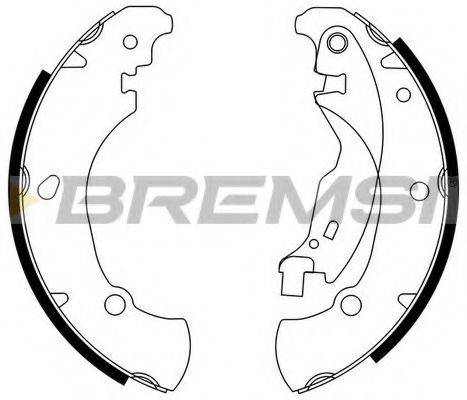 Комплект тормозных колодок BREMSI GF0180