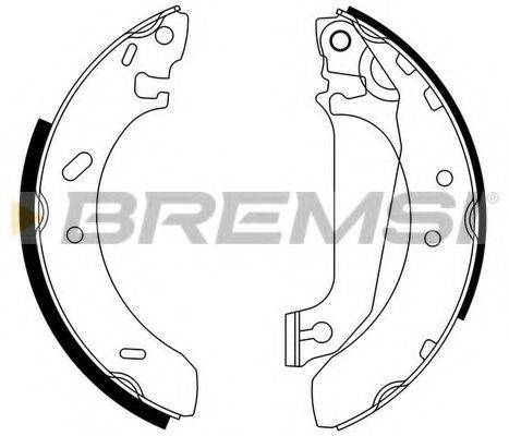 Комплект тормозных колодок BREMSI GF0227