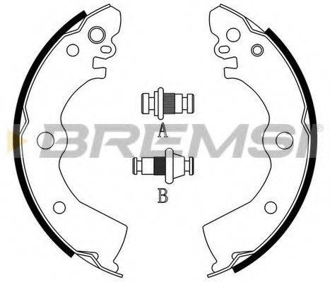 Комплект тормозных колодок BREMSI GF0851