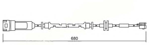 Сигнализатор, износ тормозных колодок BREMSI WI0604