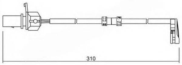 Сигнализатор, износ тормозных колодок BREMSI WI0727
