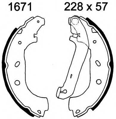 Комплект тормозных колодок BSF 01671