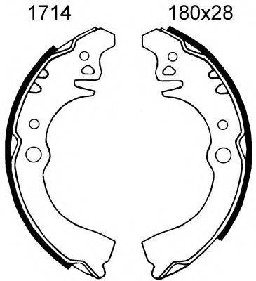 BSF 01714 Комплект тормозных колодок