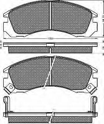 BSF 10115 Комплект тормозных колодок, дисковый тормоз