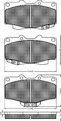 Комплект тормозных колодок, дисковый тормоз BSF 10127
