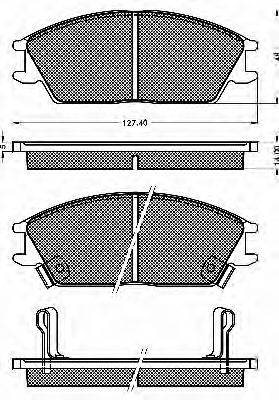Комплект тормозных колодок, дисковый тормоз BSF 10182