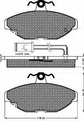 Комплект тормозных колодок, дисковый тормоз BSF 10220
