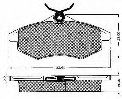 Комплект тормозных колодок, дисковый тормоз BSF 10237