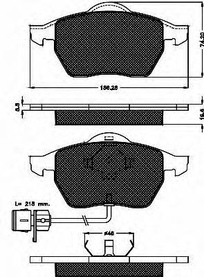 Комплект тормозных колодок, дисковый тормоз BSF 10338