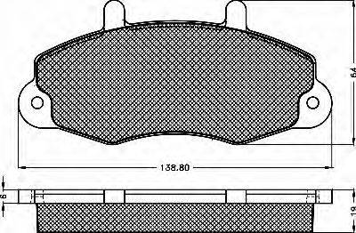 Комплект тормозных колодок, дисковый тормоз BSF 10342