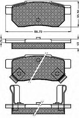 Комплект тормозных колодок, дисковый тормоз BSF 10471