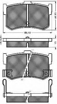 Комплект тормозных колодок, дисковый тормоз BSF 10476