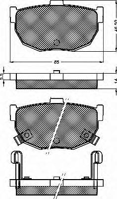 BSF 10489 Комплект тормозных колодок, дисковый тормоз