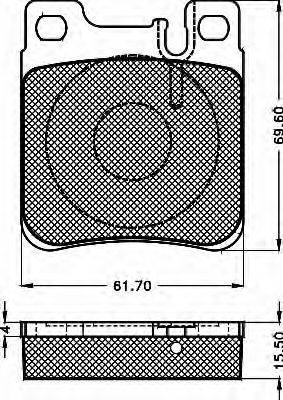 Комплект тормозных колодок, дисковый тормоз BSF 10506