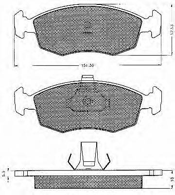 Комплект тормозных колодок, дисковый тормоз BSF 10541