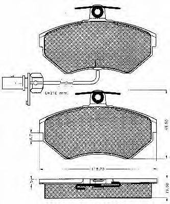 Комплект тормозных колодок, дисковый тормоз BSF 10574