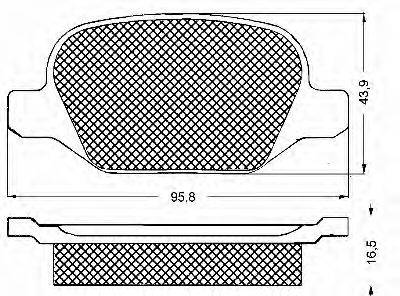 BSF 10586 Комплект тормозных колодок, дисковый тормоз