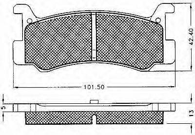 BSF 10613 Комплект тормозных колодок, дисковый тормоз