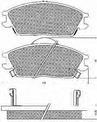 Комплект тормозных колодок, дисковый тормоз BSF 10678