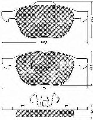 Комплект тормозных колодок, дисковый тормоз BSF 10700