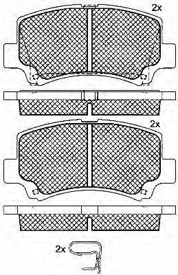 Комплект тормозных колодок, дисковый тормоз BSF 10759